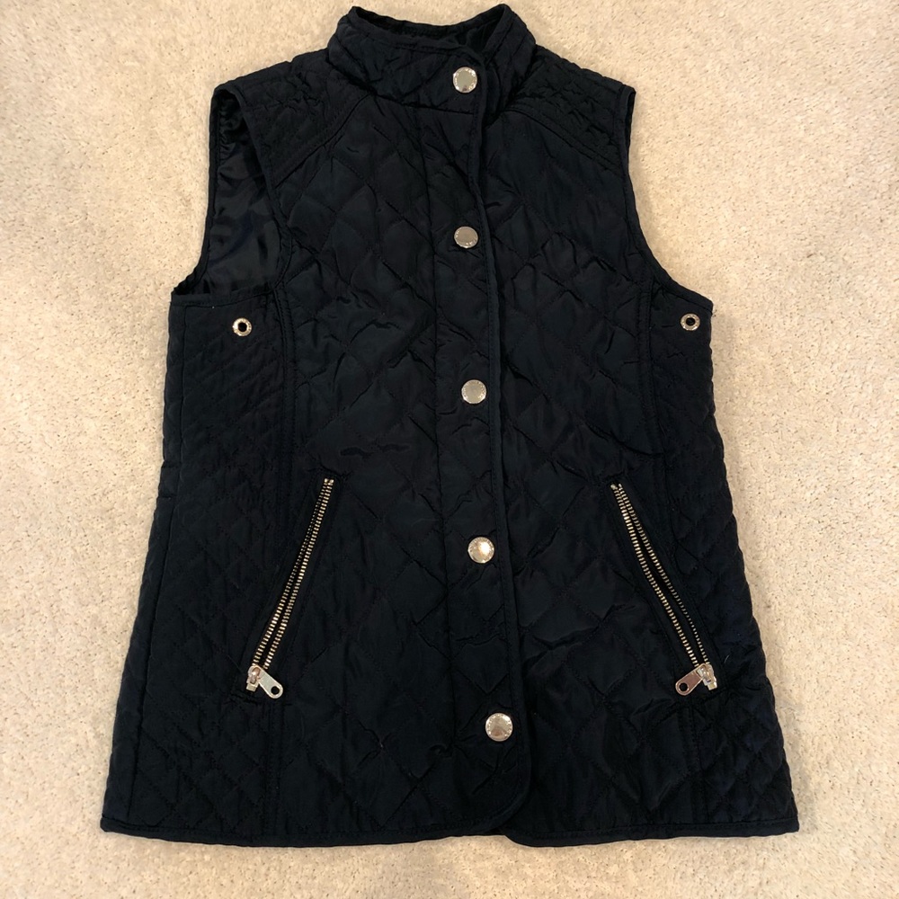 Zara, navy, quilted vest